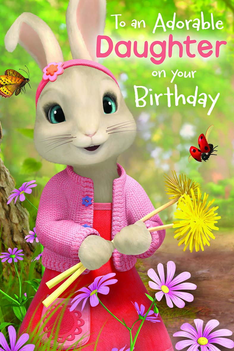 Peter Rabbit PE002 DAUGHTER Birthday Card Multi Colour