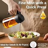 Sweet View 2-in-1 Oil Sprayer and Dispenser 470 ml Black Glass Bottle view 2