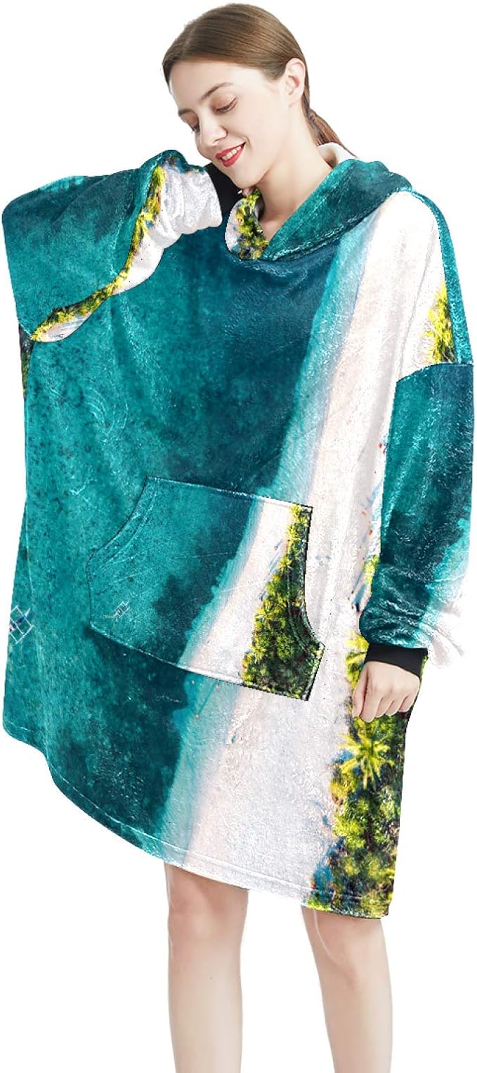 Blue Sea Damen Nachthemd Weich Langarm Nachthemd Leepwear ...