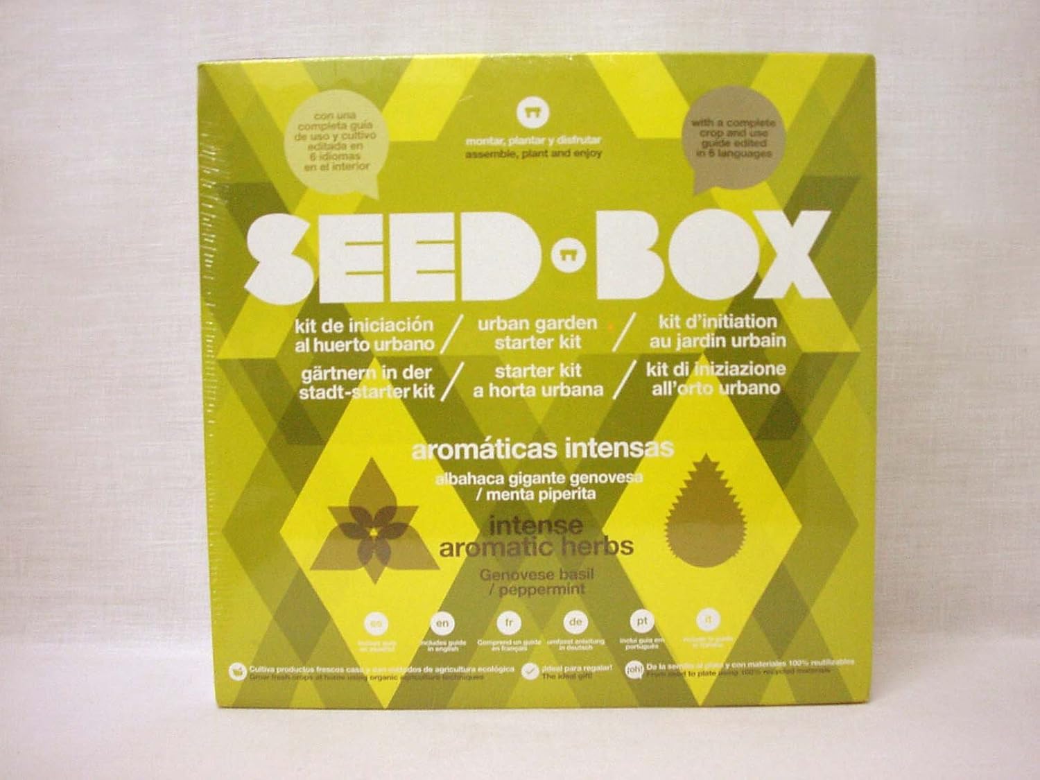 SEED BOX KIT HUERTO URBANO AROMATICA INTENSAS MENTA ALBAHACA ...