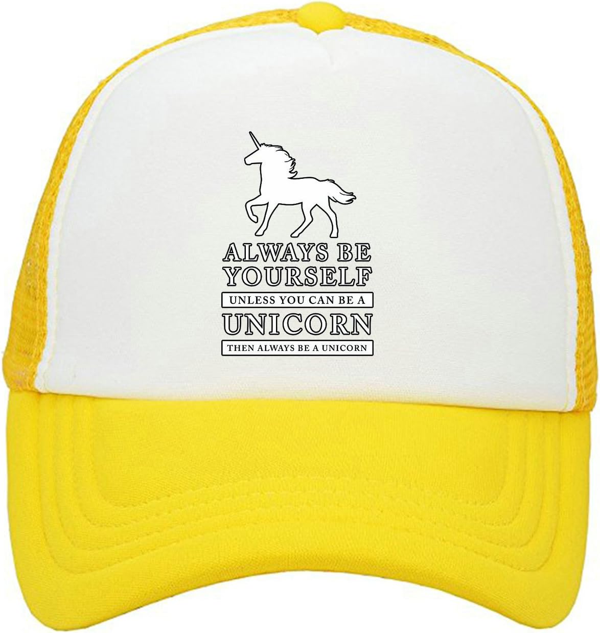 ZMvise Always Be Yourself Unicorn Dab Custom Baseball Cap Trucker Mesh Hat Beanie