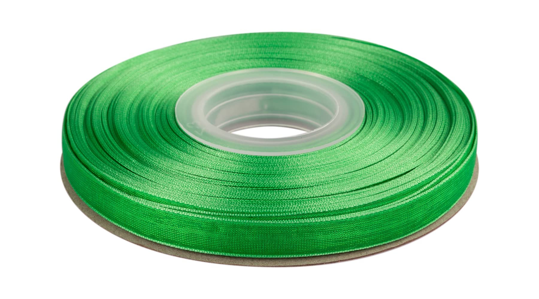 Ribbonitlux 9mm Sheer Organza Ribbon, Classic Green Shimmer Chiffon Ribbon 45M-Roll, Ideal for Wedding Events Christmas Decaration Making Floral Bouquets DIY Crafts