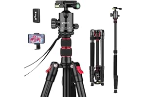 Tripod for Camera, Victiv 81 inch Professional Camera Tripod Monopod, Tall DSLR Tripod Heavy Duty, Aluminium Compact Travel Tripod with Phone Mount, Compatible with Canon Nikon Sony