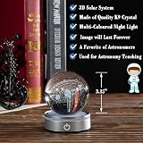 IFOLAINA 3D Solar System Crystal Ball 80mm LED Night Light Planet Globe view 3