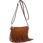 FashionPuzzle Small Fringe Crossbody Bag with Wrist Strap