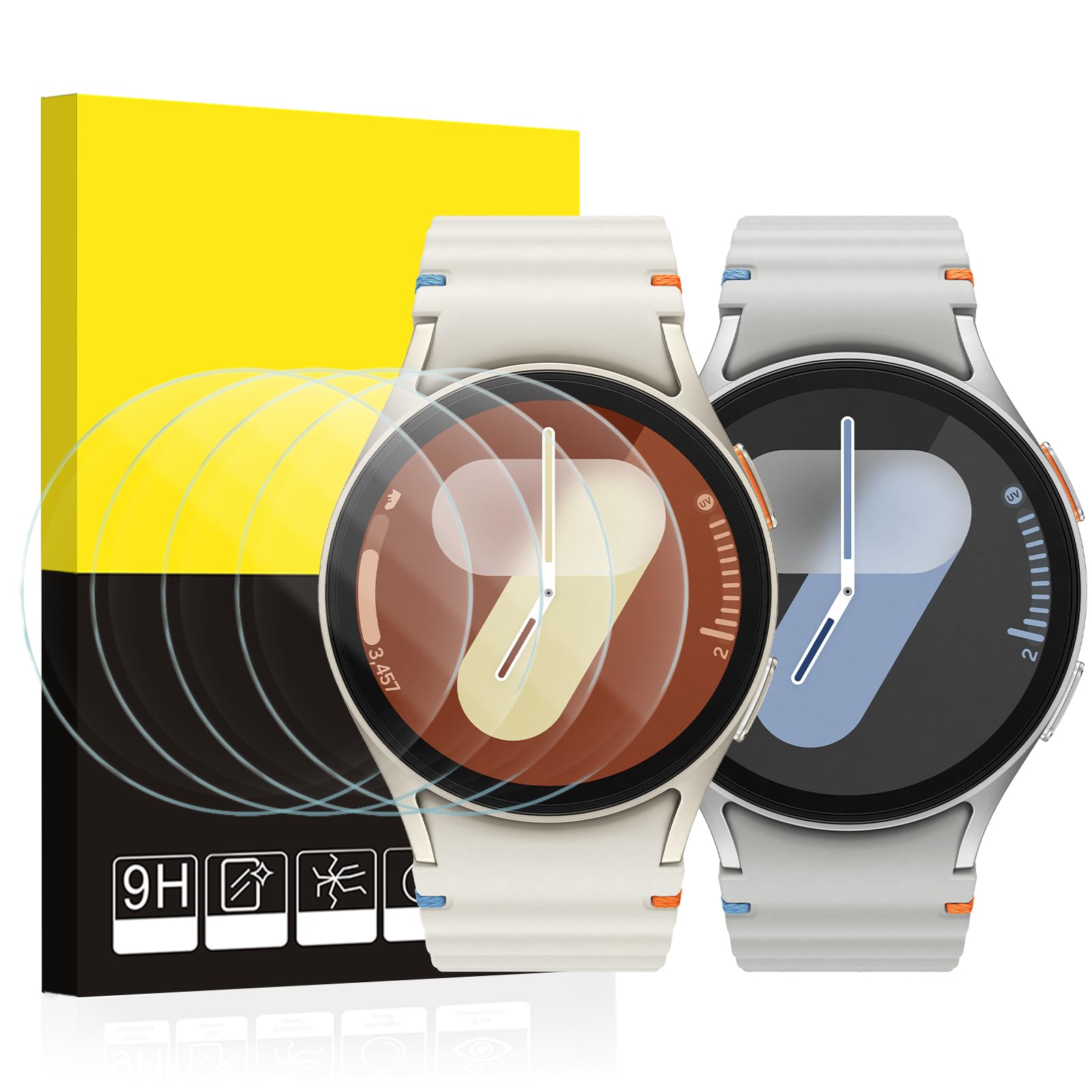 Photo 1 of SPGUARD 4 Pack for Samsung Galaxy Watch 7 Screen Protector 40mm Tempered Glass Clear Film Anti Scratch Bubble Free Compatible with Galaxy Watch 7/6/5/4 40mm(NOT for Others Models)