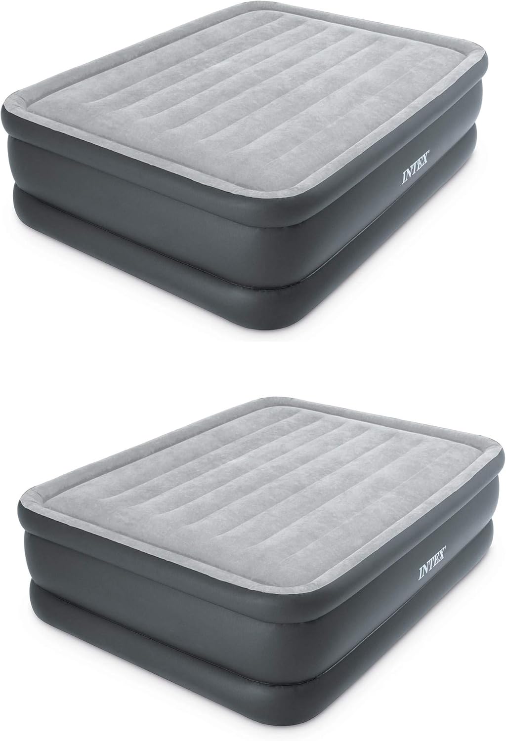 commix down filled overstuffed 4 piece sectional sofa set white on Bedding 2 Pack Intex Essential Rest High Rise Contoured Queen Airbed Built In Pump Home Kitchen