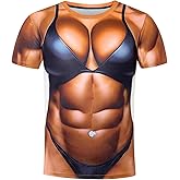 Fanient Hairy Chest for Mens T-Shirts Funny Graphics Crewneck Pattern Short Sleeve Tee Shirts