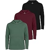 Real Essentials 3 Pack: Boys Hoodies – Youth Mesh Long Sleeve Sweatshirts with Pocket for Kids & Teens