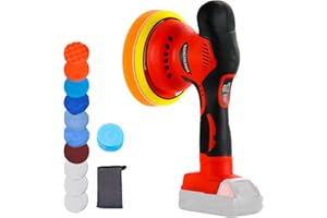ALRIGON Buffer Polisher Compatible with Milwaukee M18 Battery, Cordless 6 Inch Orbital Buffer, Brushless Motor Car Buffer for Boat, Car Polishing and Waxing (Tool Only, NO Battery )