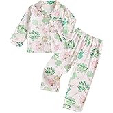 fyclemt Toddler Baby Boy Girl St. Patricks Day Silk Pajamas Set Luck Clover Short Sleeve Shirts Top Pj Shorts Satin Nightgown