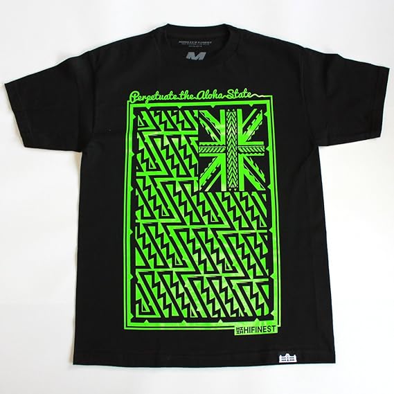 Amazon Hawaii S Finest ハワイファイネスト Flag Tee フラッグ Tシャツ Extra Large 黒 緑 ハワイ州旗 ユニオンジャック ハワイ Hawaii Aloha Molokai モロカイ Hi Finest Tシャツ カットソー 通販