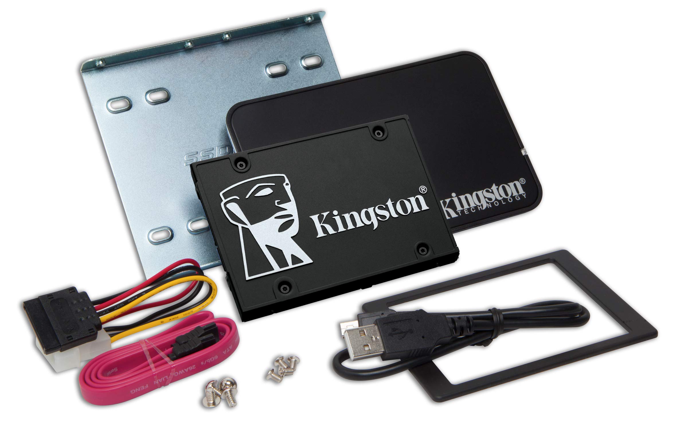Kingston KC600 SSD SKC600B/1024G Internal SSD 2.5", SATA Rev 3.0, 3D TLC, XTS-AES 256-bit encryption - With upgrade kit