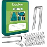 Plant Covers Freeze Protection, Frost Cloth for Outdoor Plant, 10ft x 50ft | Dark Green, 1.41 oz/yd&sup2;, with 35 Stainless Steel Clips, for Winter Plants Garden, Frost/Sun Pests Protection