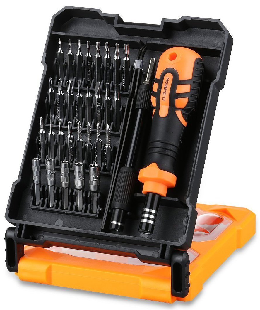 FLOUREON 33 in 1 Precision Screwdriver Set Mini Screwdriver Magnetic Repair Tool Kit of Torx/Flat/Hex/Phillips/Pentalobe/Nut Drivers Electronics Repair Kits for iPhone, iPad, Laptop, Watches and More