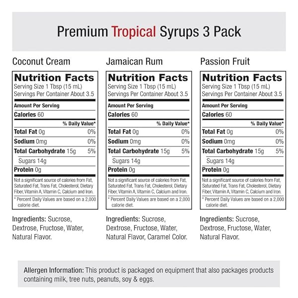 AMORETTI – TROPICAL SYRUPS 3 PACK