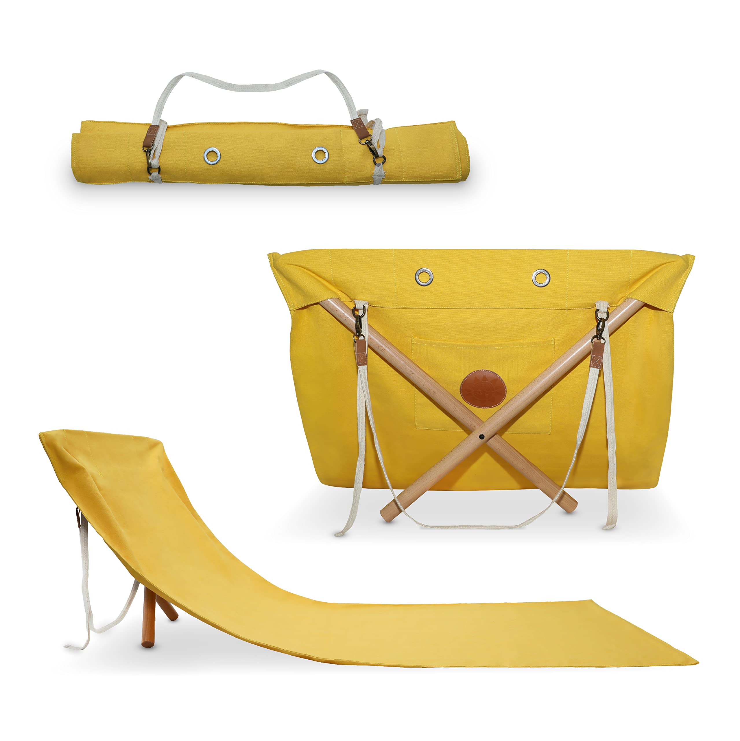 Letssunsit Sunsit - Park & Beach Blanket Chair. Foldable Lounger, Lightweight & Practical - Great Present/Gift - Trendy Foldable Chair - Sunbed - Garden & Park - 100% Cotton Mat