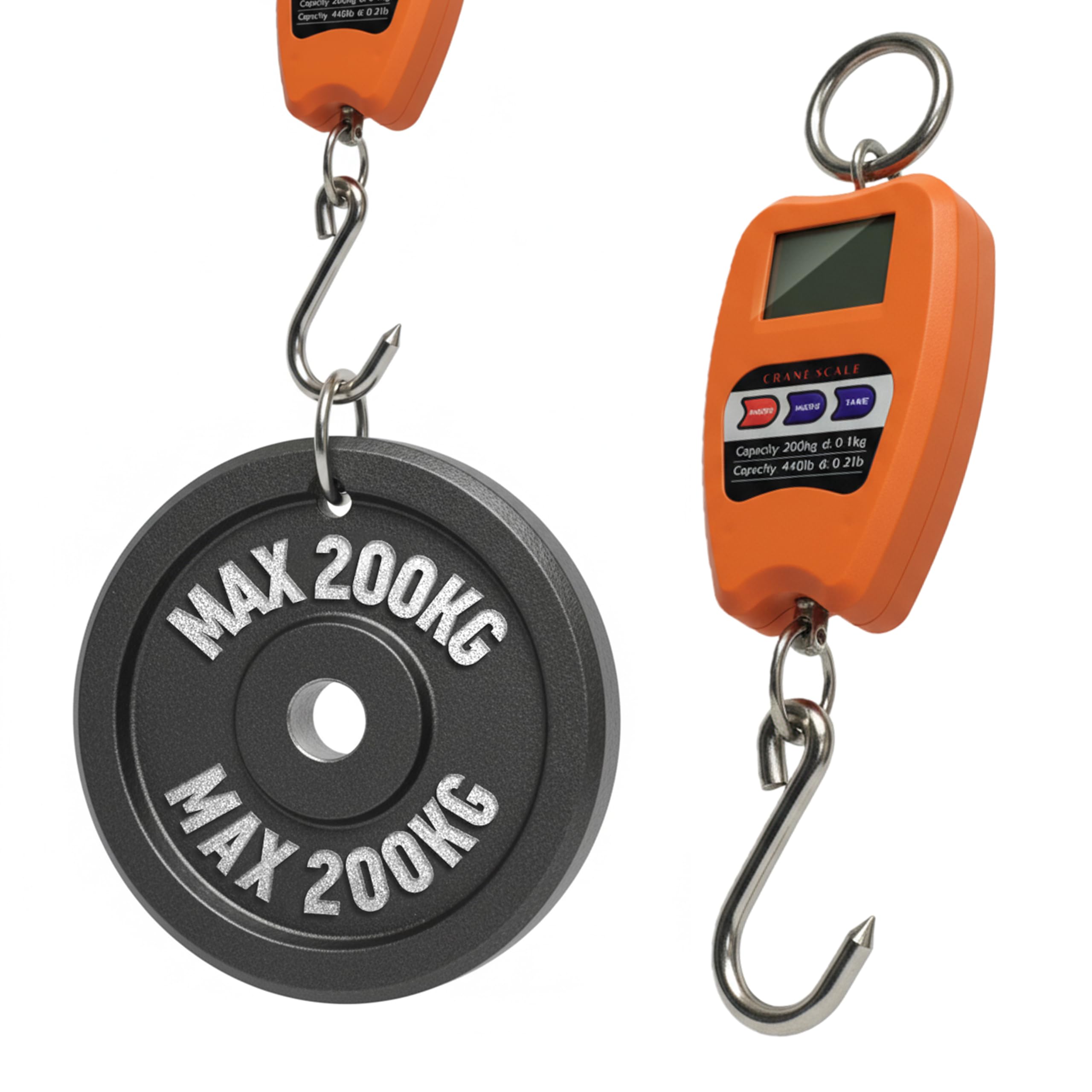 Tempo DI SALDI Professional Digital Industrial Scales Hook Spring Dynamometer Max 200 kg, Various