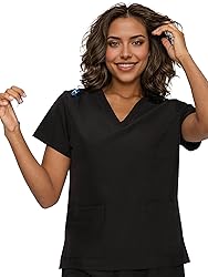 floralhue Scrubs for Women, V-Neck Scrubs Top