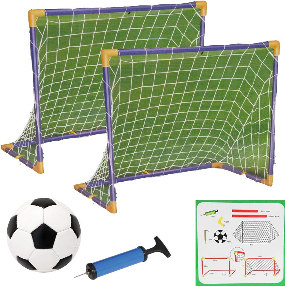 Amazon Com Portable Soccer Goal Ball Set Football Backyard Net