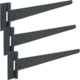 IRONTITE 3 Pack Black T Hinges 300mm Gate Hinges for Wood Sheds