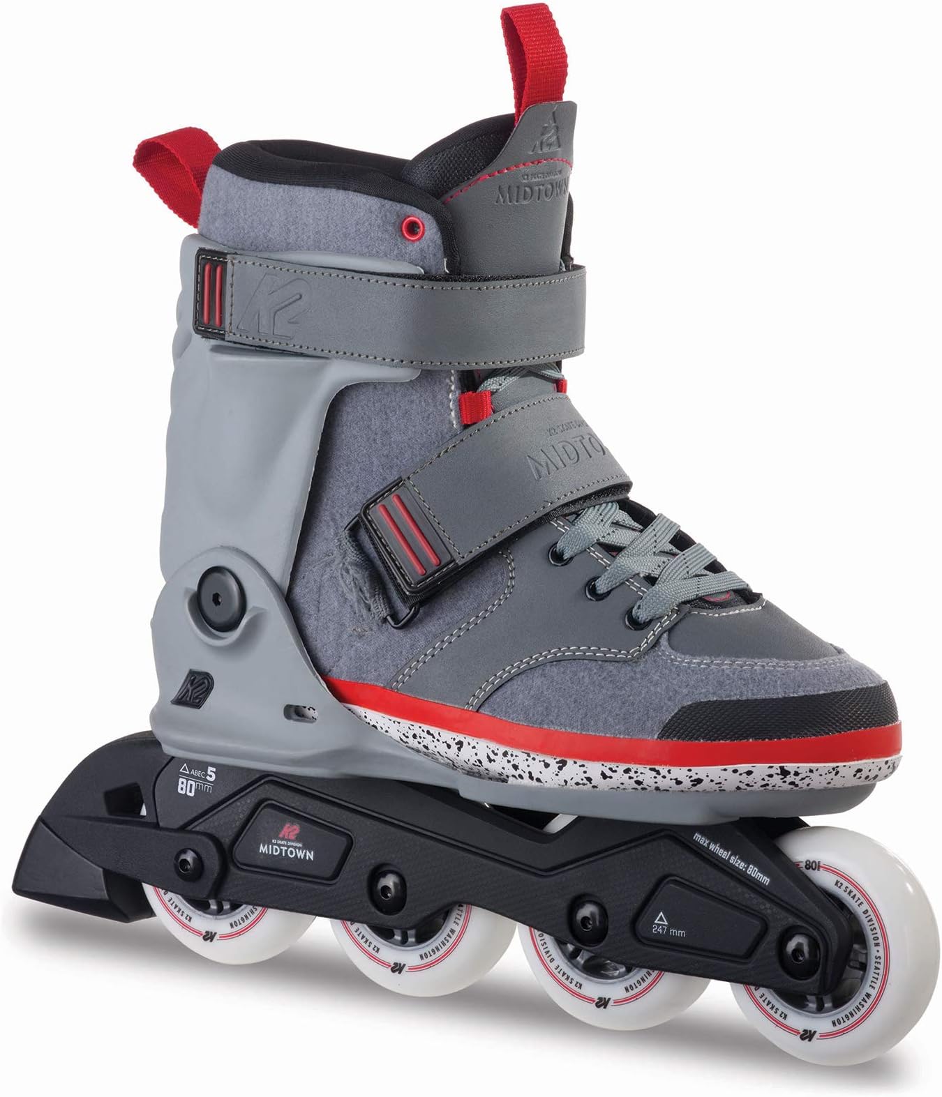 K2 inline skates Adult Midtown Gray, Unisex, Inline Skate Midtown Gray, multicoloured, EU