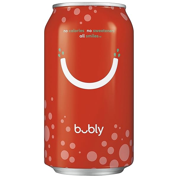 BUBLY SPARKLING WATER, THE SUPER MARIO GALAXY MOVIE STRAWBERRY, ZERO SUGAR & ZERO CALORIES, 12 FL OZ CANS (PACK OF 8), PACKAGING MAY VARY