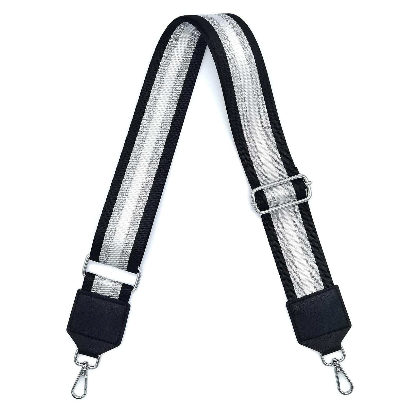 Wide Shoulder Bag Strap, Replacement Handbag Straps Handbag Straps Crossbody Adjustable Bag Straps for Handbags Bag Straps with Clips(Black 1)