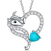 EUSJ Unicorn Necklace 925 Sterling Silver Unicorn Jewelry Heart Unicorn Pendant for Women Birthday Day Gifts for Friend