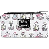 Loungefly x Disney Princess Portraits Allover-Print Faux Leather Wallet (White Multi, One Size)
