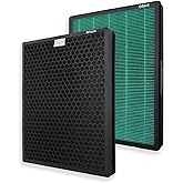 PUREBURG Replacement Filter Set Compatible with Coway Airmega 400 400S Air Purifier,1-Pack (2 Filters) H13 HEPA Activated Carbon MAX2 3-Stage Filtration