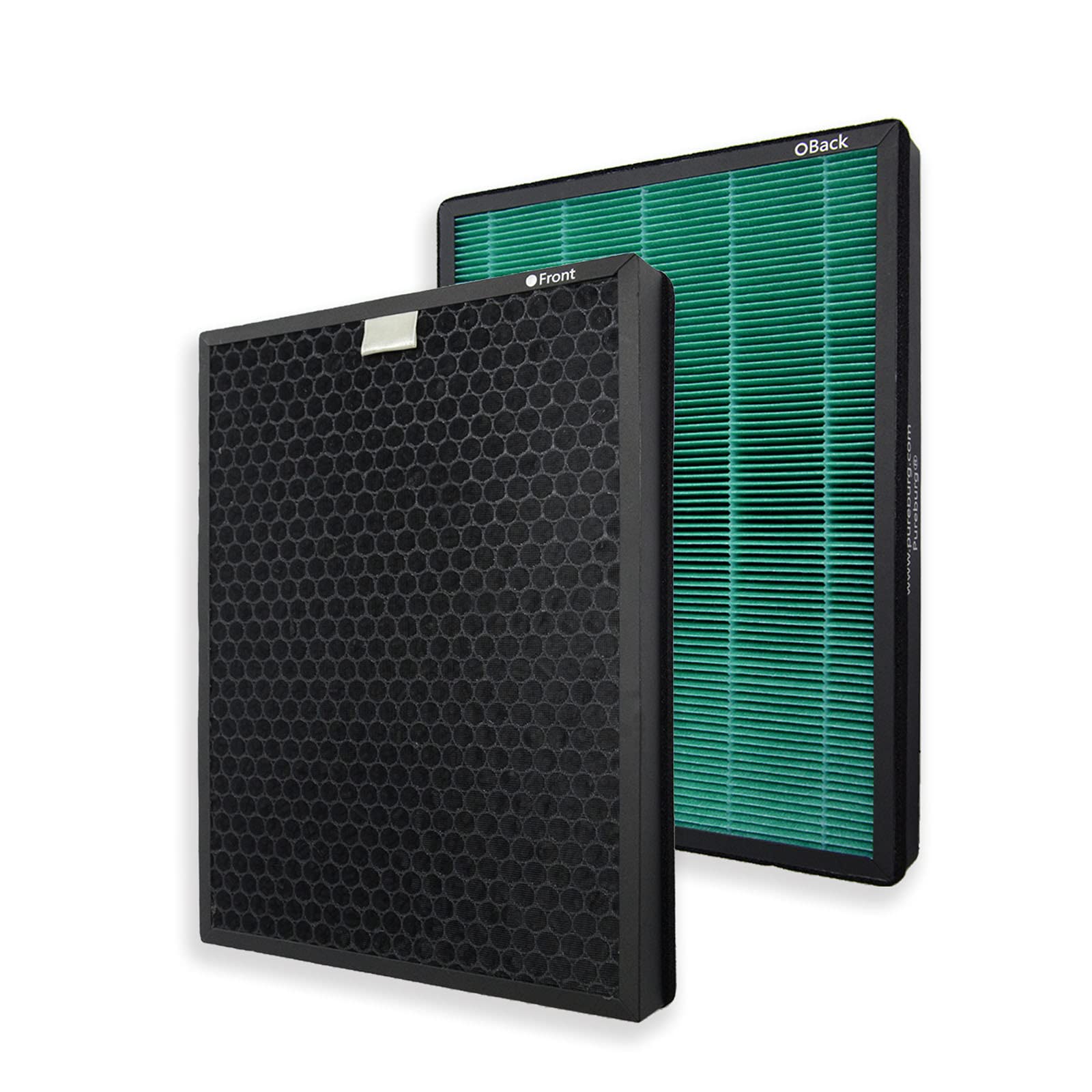 PUREBURG Replacement Filter Set Compatible with Coway AIRMEGA 400 400S Air Purifiers, Replace Part 3111735, H13 True HEPA Activated Carbon 2-in-1