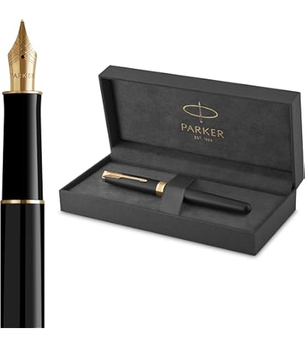 筆記具 paker 18k Amazon.com : Parker 51 Fountain Pen | Deluxe Black Barrel with