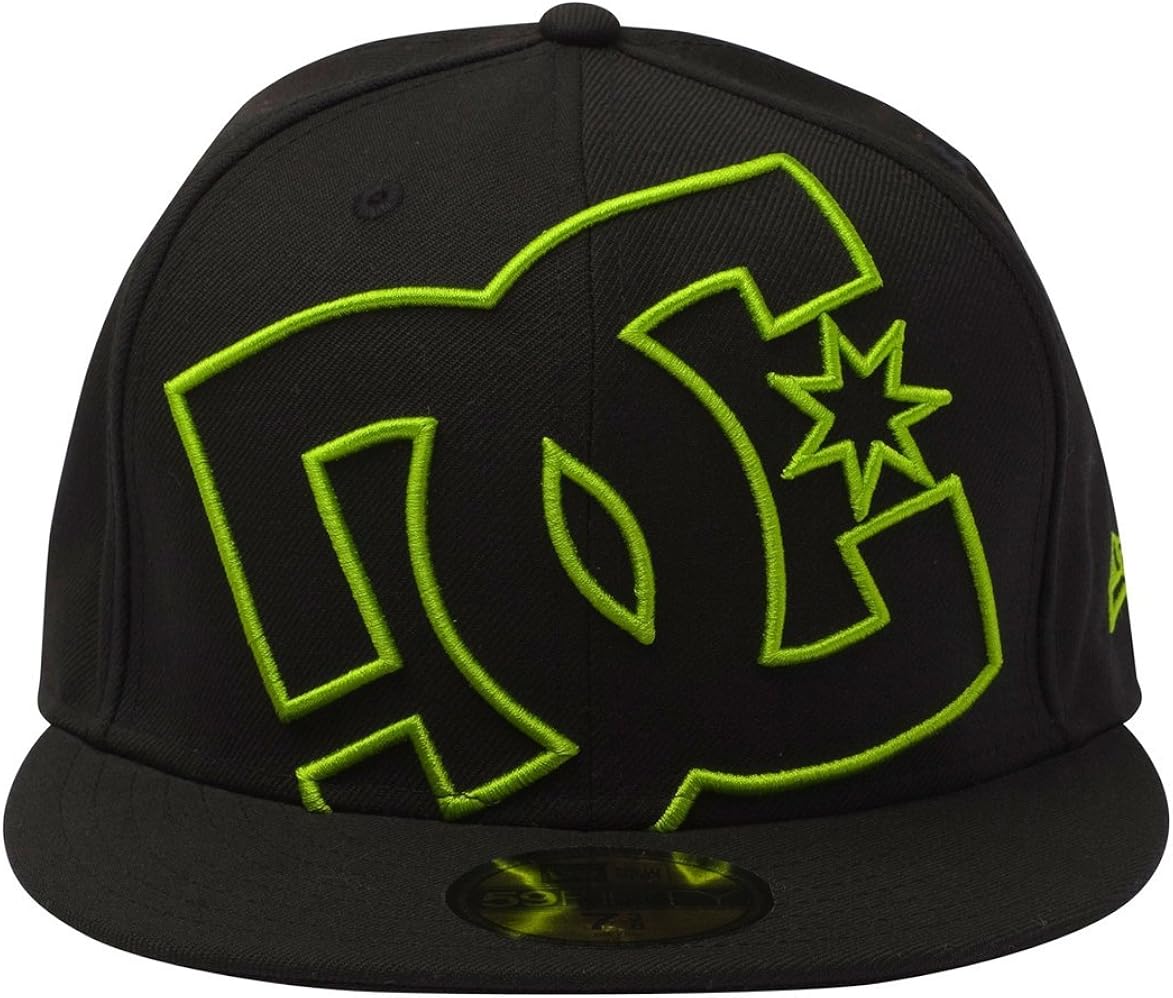 green and black dc hat