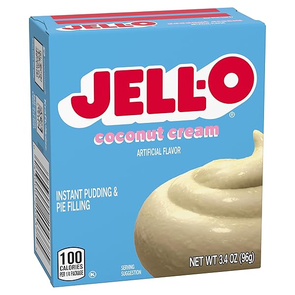 JELL-O INSTANT COCONUT CREAM PUDDING, 3.4 OZ BOX