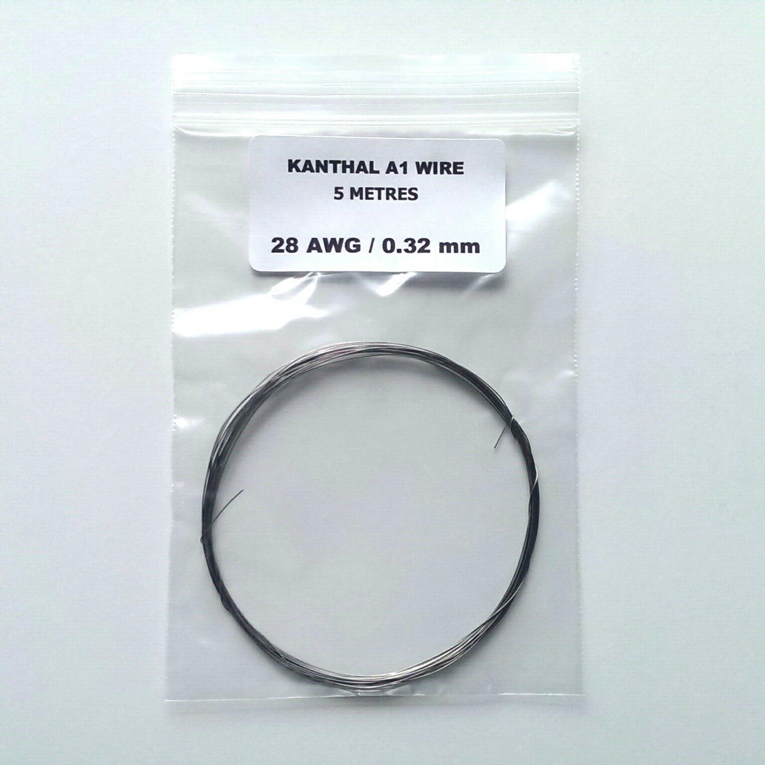 Quality Kanthal A1 Resistance Wire - 20, 22, 24, 26, 28, 30 & 32 AWG (Gauge) - 2, 5 & 10 Metre Lengths Available (5 Metres of 28 AWG)
