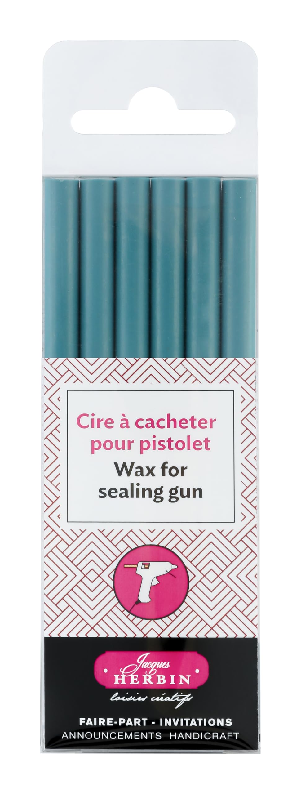 Jacques Herbin 35812T - Pack of 6 special sealing wax sticks - Made for wax guns - Blue Colour - Manufactured in France - Creative Art Tool - Correspondence — image 1