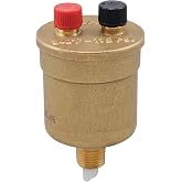 Watts DUOVENT High Capacity Air Vent Boiler Valve 1/8" Female NPT | Brass Body Manual and Automatic Vent Silicone Rubber Seal Polyethylene Float Hydronic Heating System Glycol Compatible