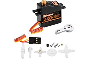 DSPOWER 21G Mini Servo Micro Servo with 25T Arm,Digital Servo Full Metal Gear for 1/18 1/16 1/14 RC Crawler Car,Truck, Boat Airplane Robot Upgrade Parts