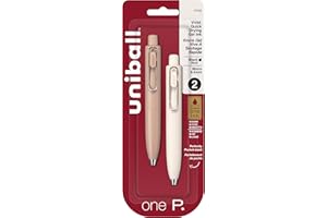 uni one P Retractable Gel Pens, Micro Point (0.5mm), Coffee, Yogurt, Black Ink, 2 Pack