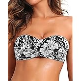 Tempt Me Women Twist Bandeau Bikini Top Strapless Swimsuit Top Only