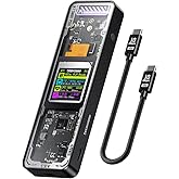 DOCKCASE Explorer Edition M.2 NVMe SSD Enclosure,Support 10s PLP Prevents Write Data Loss,USB 3.2 Gen 2 Type-C (10 Gbps), fits NVMe PCIe,Size 2230/2242/2260/2280,Support M-Key B+M Key UASP