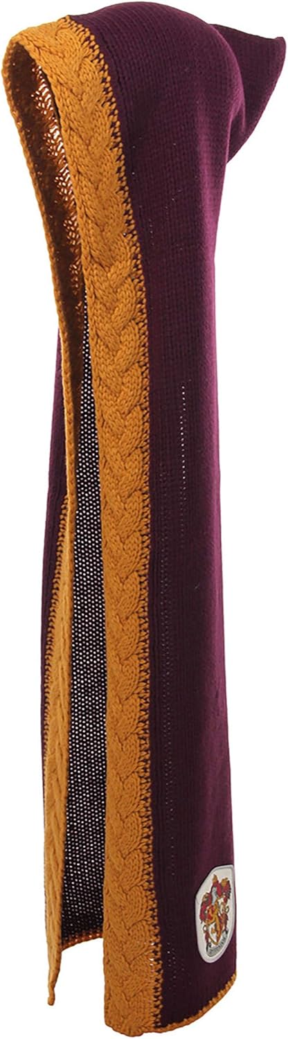 elope Harry Potter Gryffindor Knit Hooded Scarf Red: Clothing