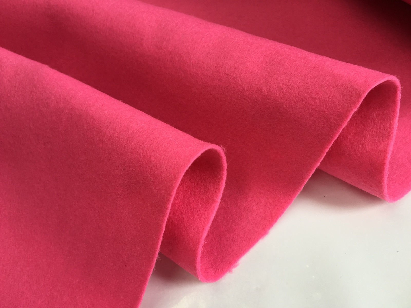 Felt Fabric Material Craft Plain Colours Soft Polyester, 2mm Thickness - 102cm Wide (Pink, 2 METRES)