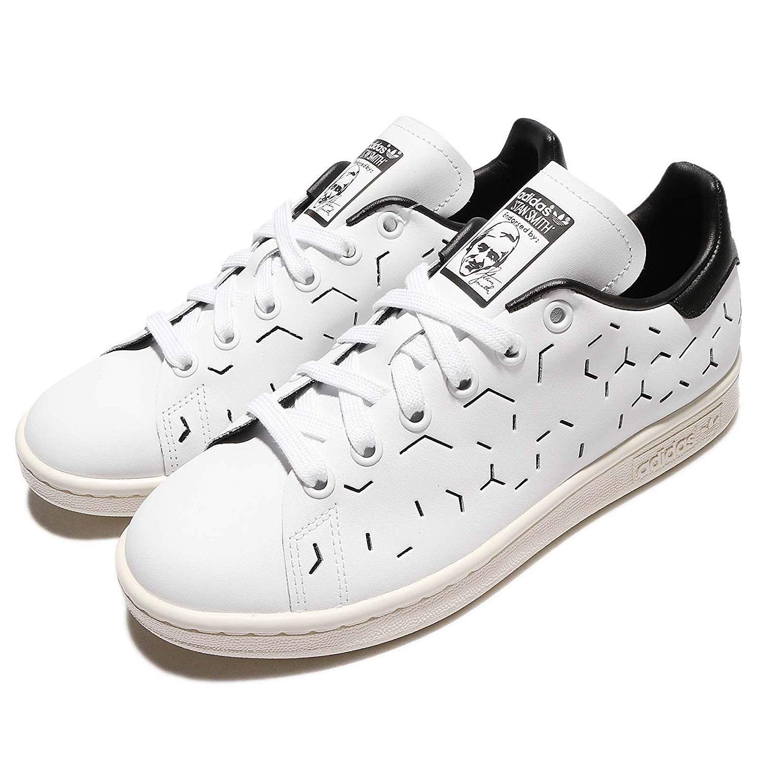stan smith black and white womens