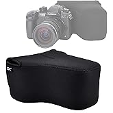 JJC Ultra Light Neoprene Camera Case Pouch Bag for Canon EOS R EOS RP +24-105mm Lens, 80D 70D 750D +18-135/17-85/18-55mm, Nikon D7500 D7200 D5500, Panasonic GH5 GH5S +12-60mm Lens, Water Resistant