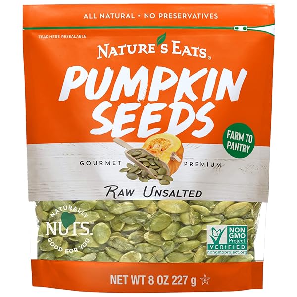 NATURE’S EATS RAW PUMPKIN SEEDS, 10 OZ