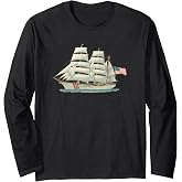 U.S. Coast Guard Eagle Flag USCG Long Sleeve T-Shirt