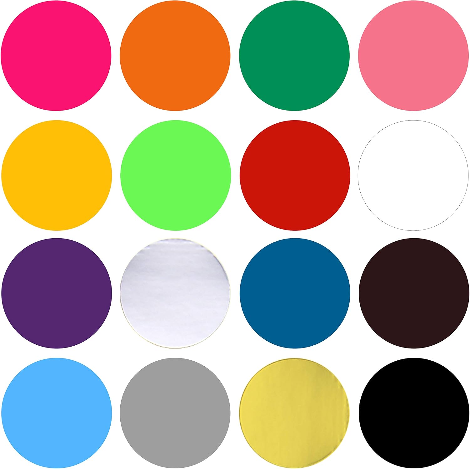 JANYUN 16 Sheets 6528 Pcs Sticky Coloured Dots Round Dot Labels Stickers Self Adhesive Circle Stickers Labels 16 Colors (6mm) - Image 5