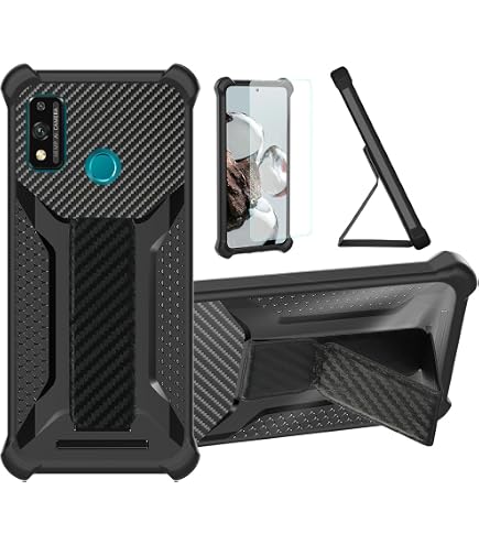 Cover Per Nokia C32 2 In 1: Custodia In TPU Morbido Nero + Anello Porta Telefono. Protezione Antiurto E Antigraffio, Ritagli Precisi - 4